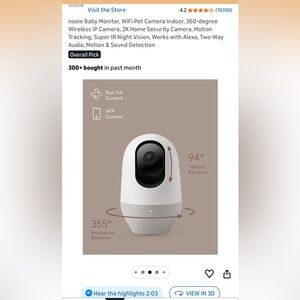 Baby monitor camera indoor